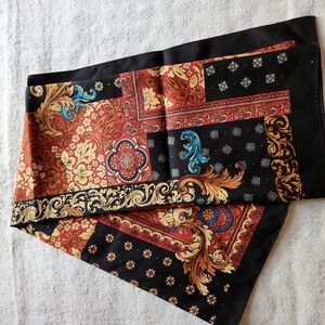 Elegant Blk/Red Paisley Scarf